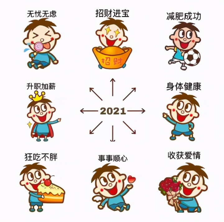 2021年跨年9宫格配图,2021年抖音祝福九宫格图片