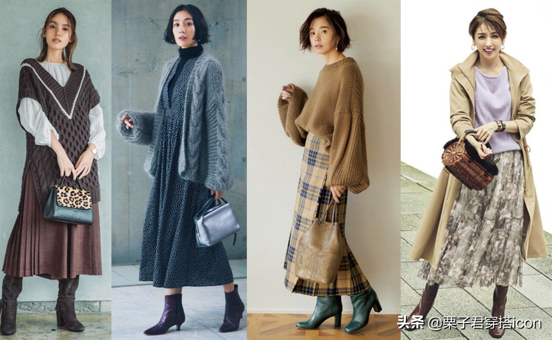 穿搭‖寒潮来袭，保暖毛衣搭优雅半裙，轻松穿出职场摩登高级范儿