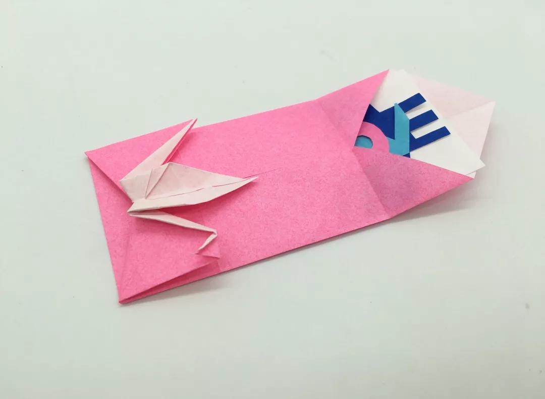 最简单的千纸鹤信封折法慢动作,折纸大全简单又漂亮的信封千纸鹤