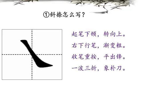 毛笔书法捺笔怎么收尾,毛笔捺的写法及运笔技巧