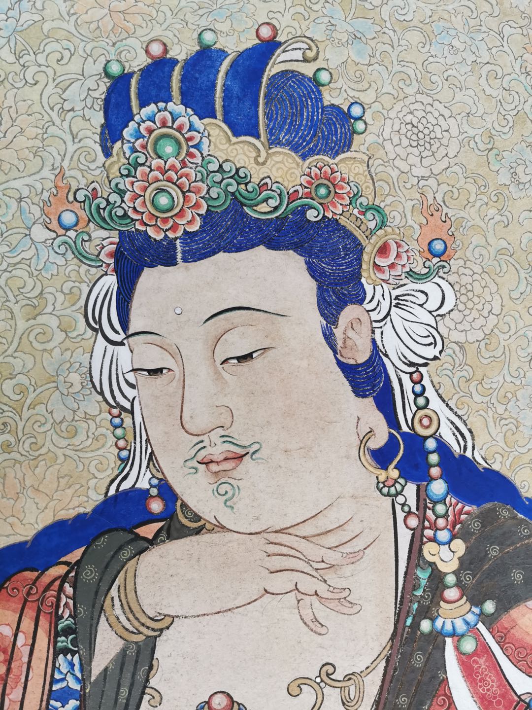 观音菩萨三十二像工笔画,观世音菩萨画像工笔画