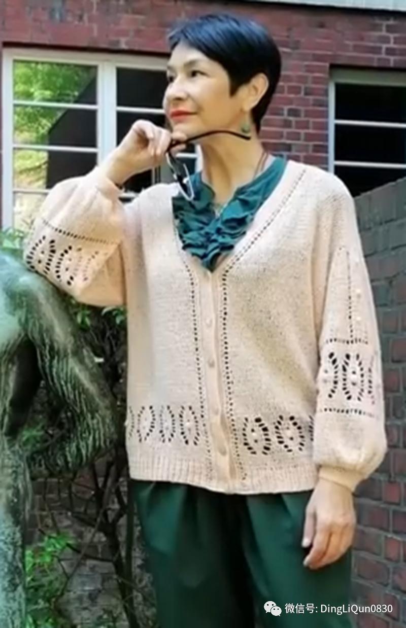 中老年人女冬季针织衫教程,针织中老年女装新款