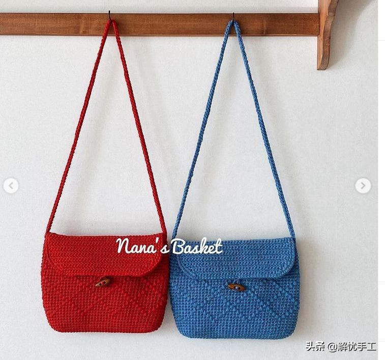 韩国钩针教程,简单的钩针编织包