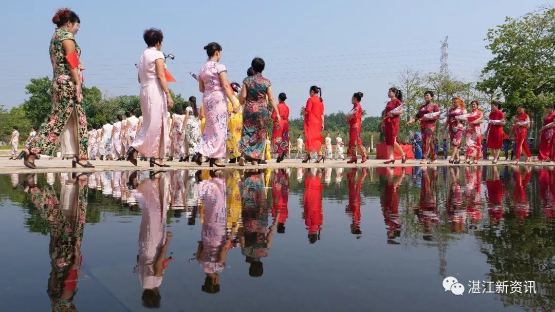 惊艳全国、破世界纪录!455名旗袍佳丽云集湛江遂溪玥珑湖