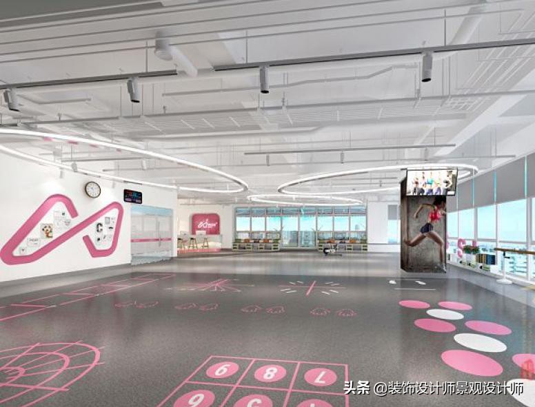 公司健身房设计效果图,书房健身房二合一设计效果图