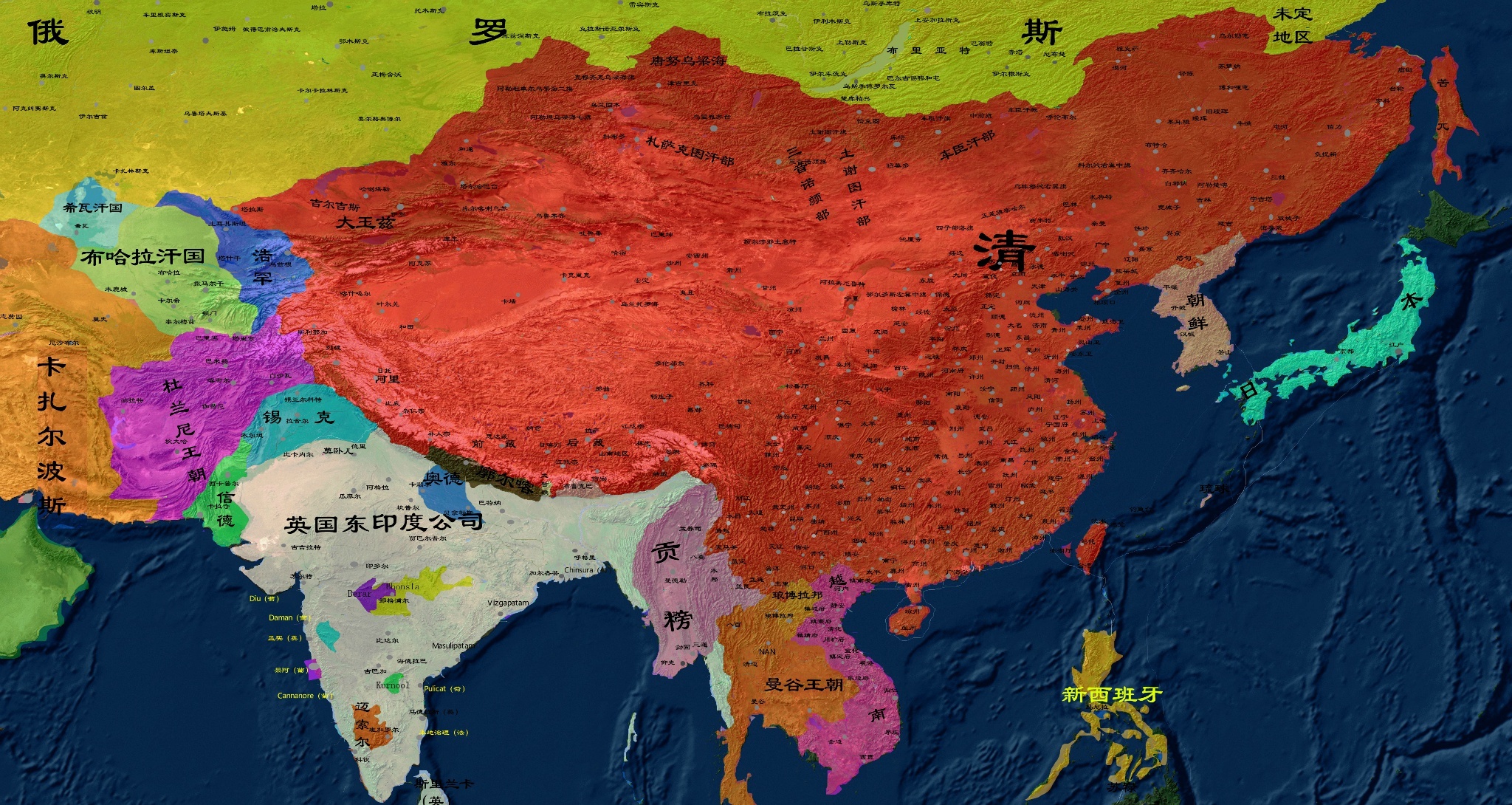 清朝对领土贡献超明朝,清朝国土比明朝大很多是谁的功劳