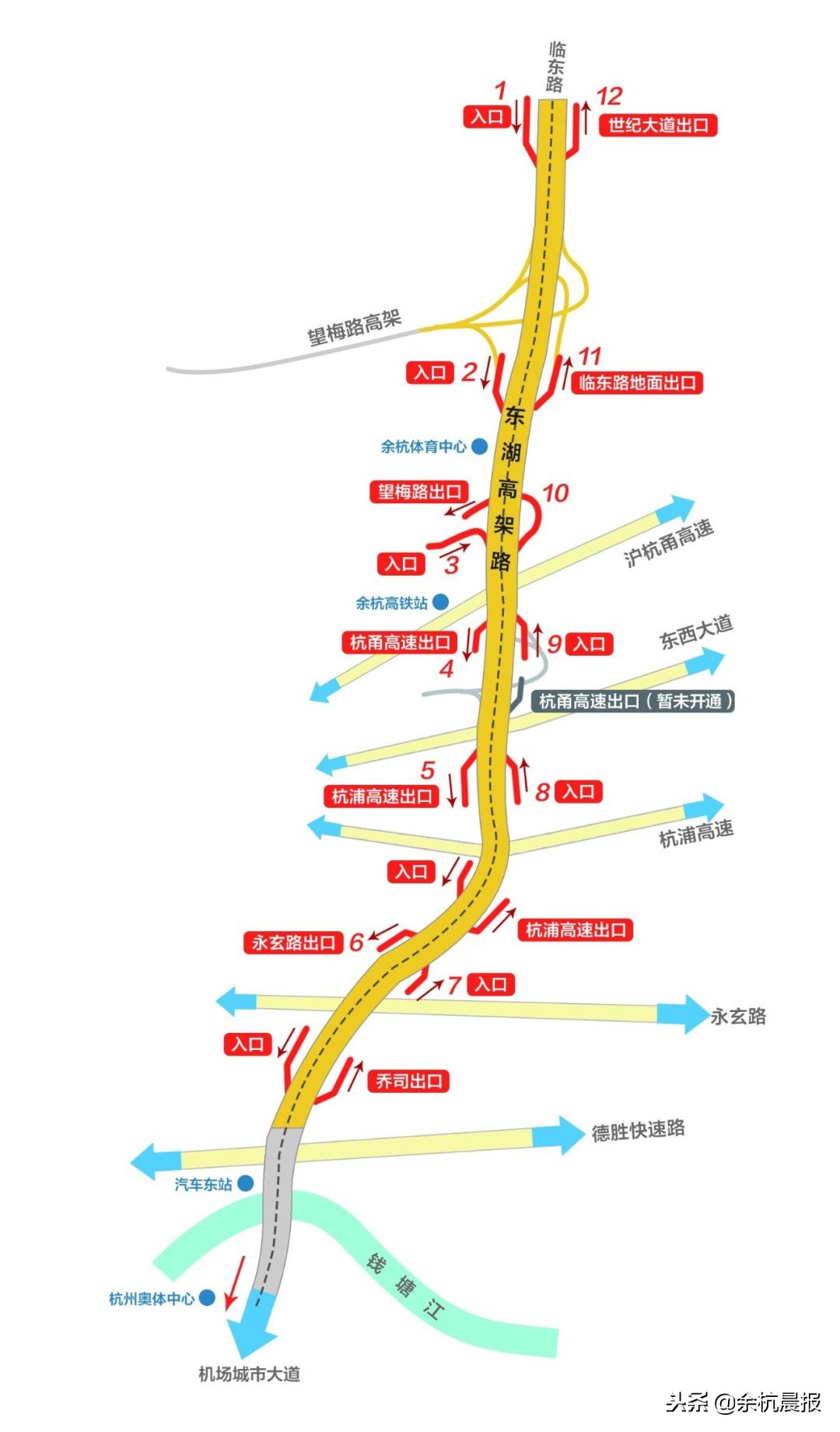 东湖高架浙a都不限行吗,东湖高架匝道开通