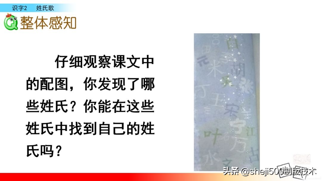 一年级下册语文识字2姓氏歌笔记,一年级下册第2课姓氏歌课堂笔记