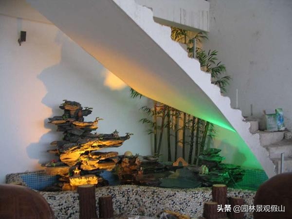 室内假山庭院假山,假山景观鱼池没假山底座怎么设计