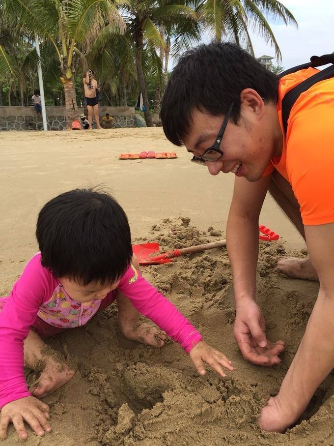 幸福旅行，宝宝第一次飞的去三亚