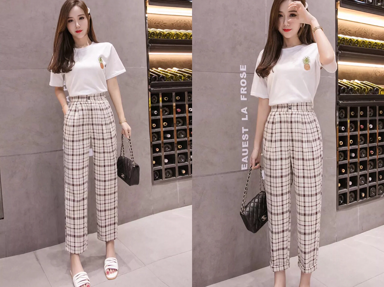 白色棉麻哈伦裤怎么搭配,夏季米白色哈伦裤该如何搭配