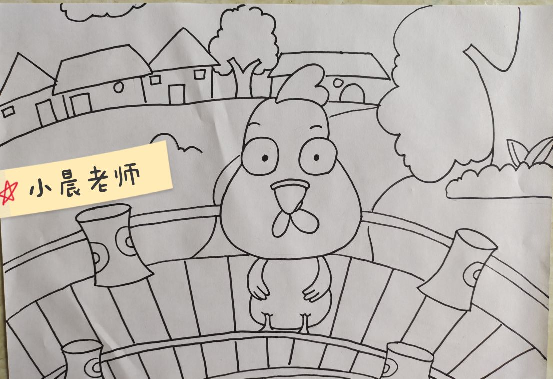 十二生肖简笔画鸡的画法,十二生肖鸡绘画图片