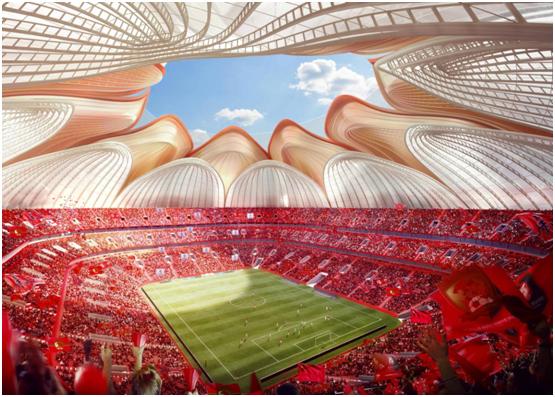 广州恒大足球场灯光秀视频,广州恒大足球场赛场