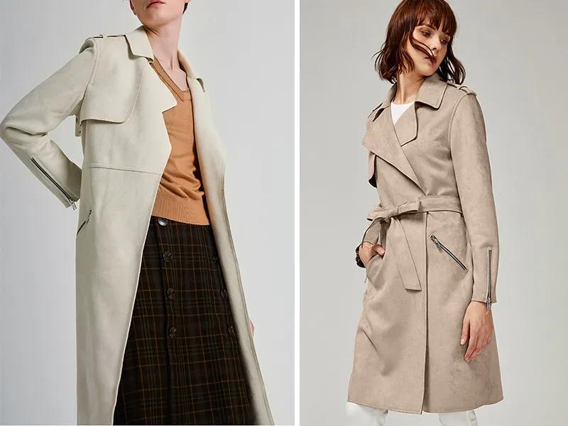 风衣英伦风短款麂皮,英伦经典格子风衣