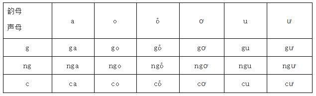 越南语字母发音大全,越南语语音