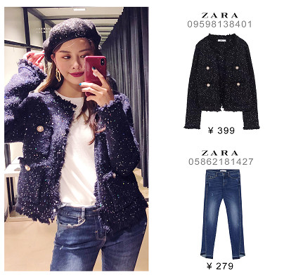 zara穿搭格子半身裙,zara穿搭2019初秋半裙