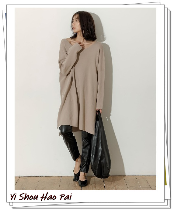 2020皮裤怎么搭配好看,冬季宽松长皮裤怎么搭配好看