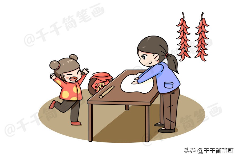 鼠年拜年简笔画大全带颜色,鼠年过年图片大全简笔画