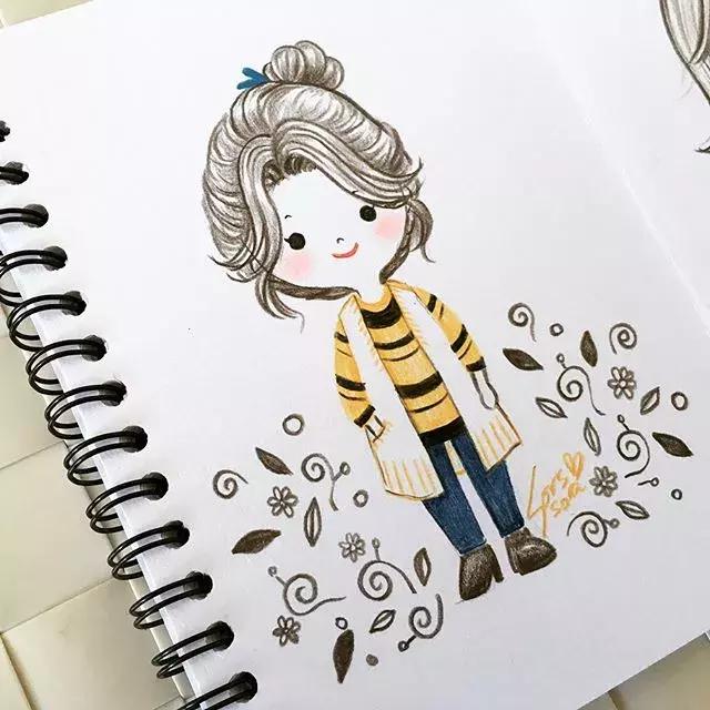 100张简笔画小学生,100张简笔花朵铅笔画