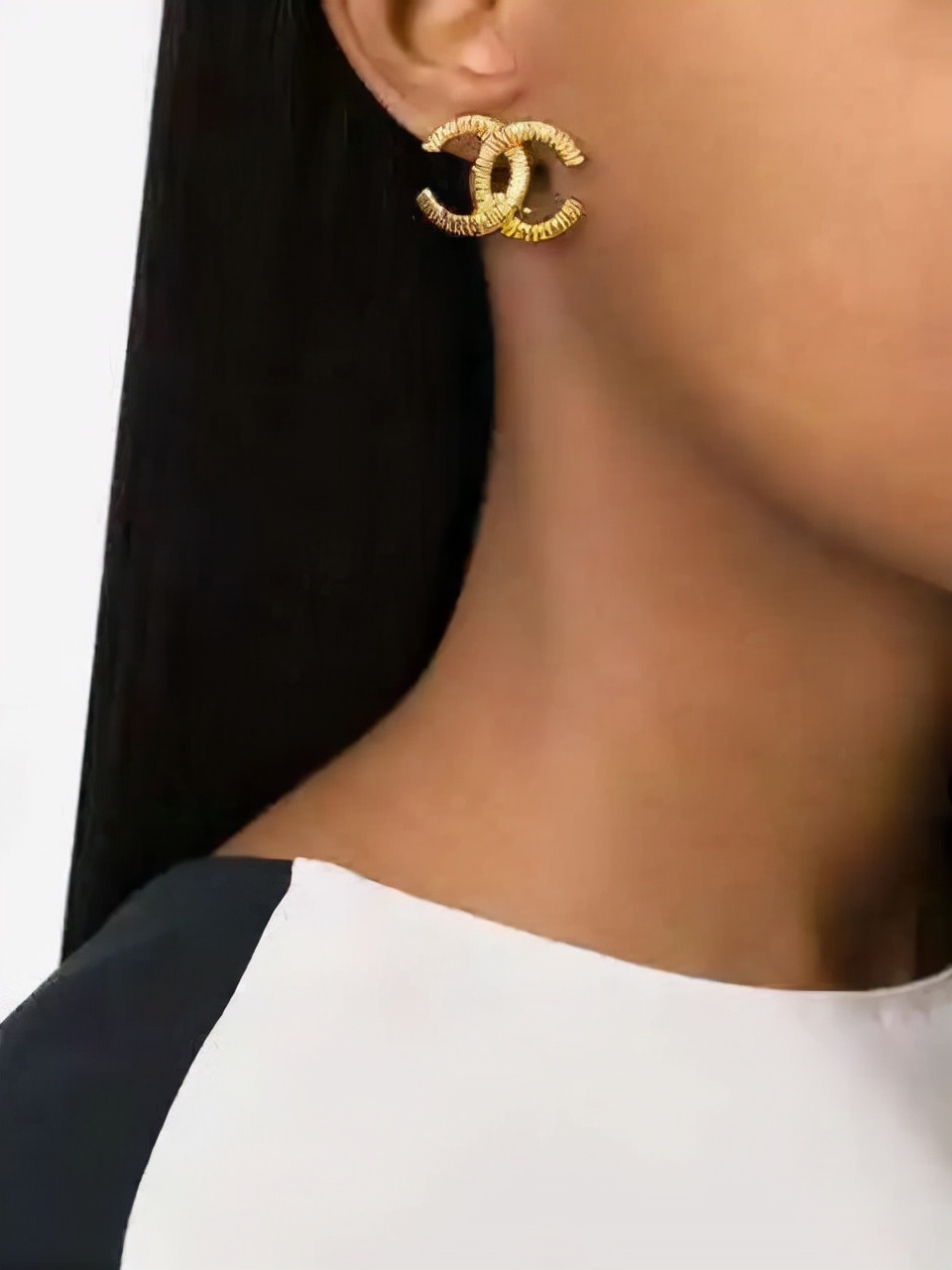 VintageChanel中古琉璃饰品,中古香奈儿双c项链