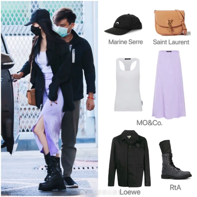 杨幂现在超美穿修身白裙配波浪卷,杨幂穿搭发光短裤