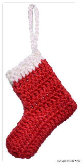 圣诞花环钩针图解,钩针编织圣诞帽贴花