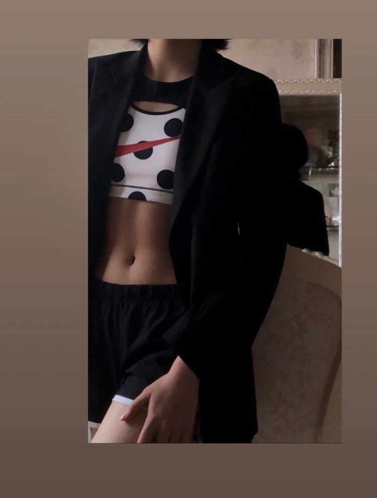 健身房穿搭内衣,健身房nike穿搭173cm