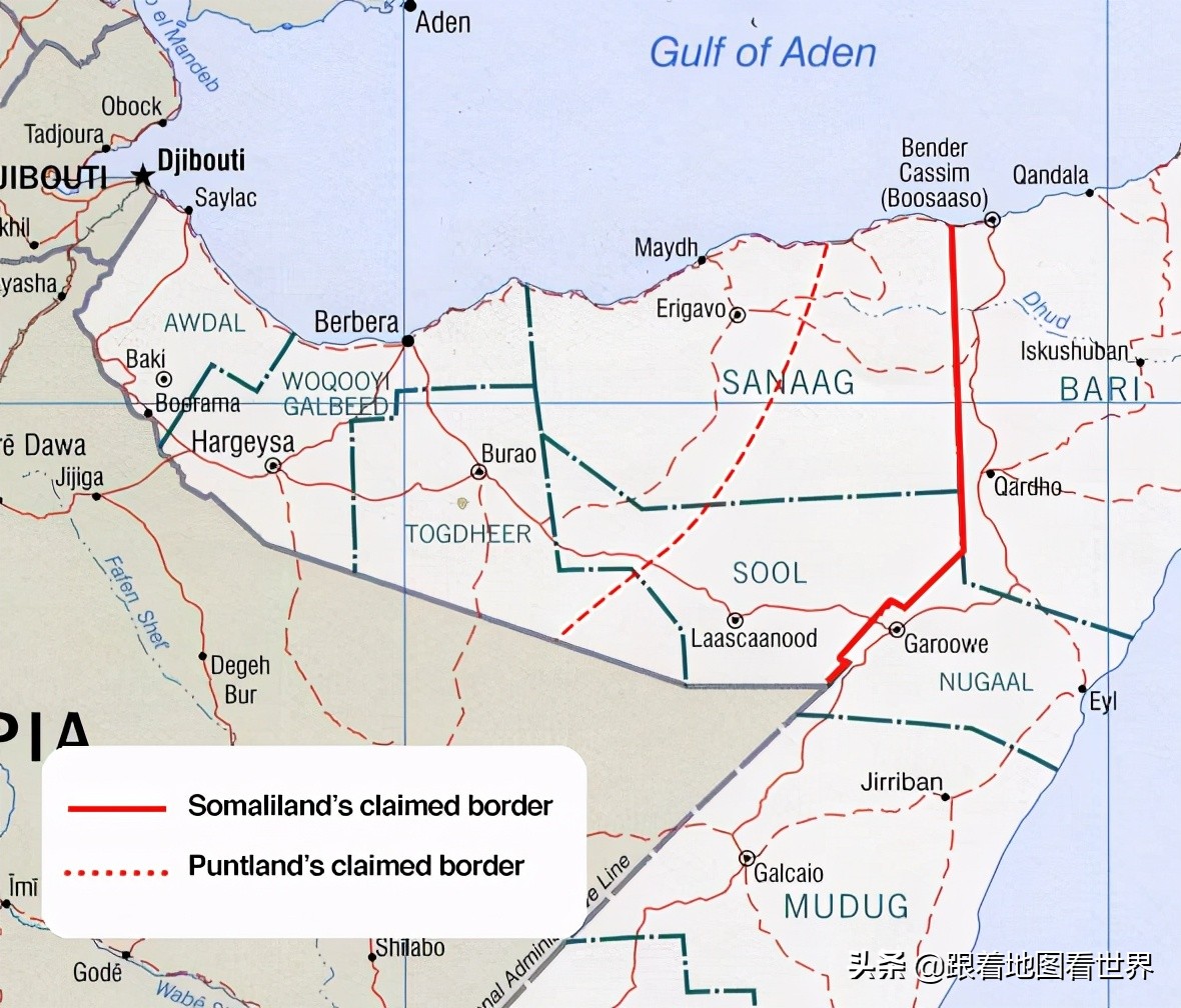 索马里被分为哪些国家,索马里是哪两个国家
