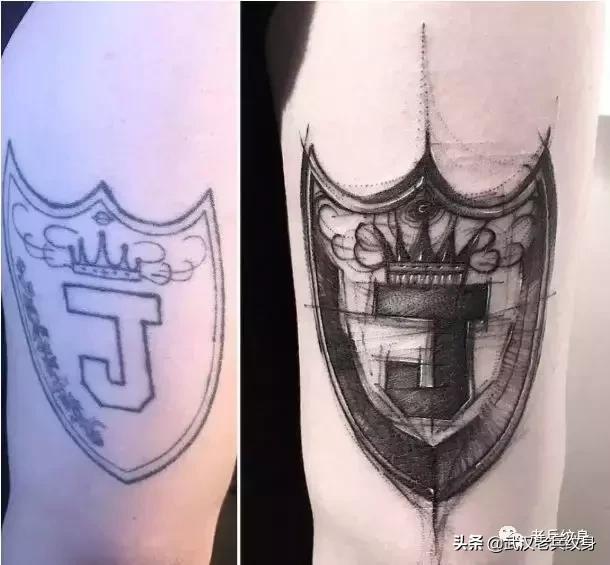 手臂旧纹身遮盖,遮盖旧纹身的图案