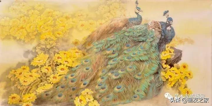 工笔孔雀上色步骤详解,工笔最顶级逼真孔雀画精品