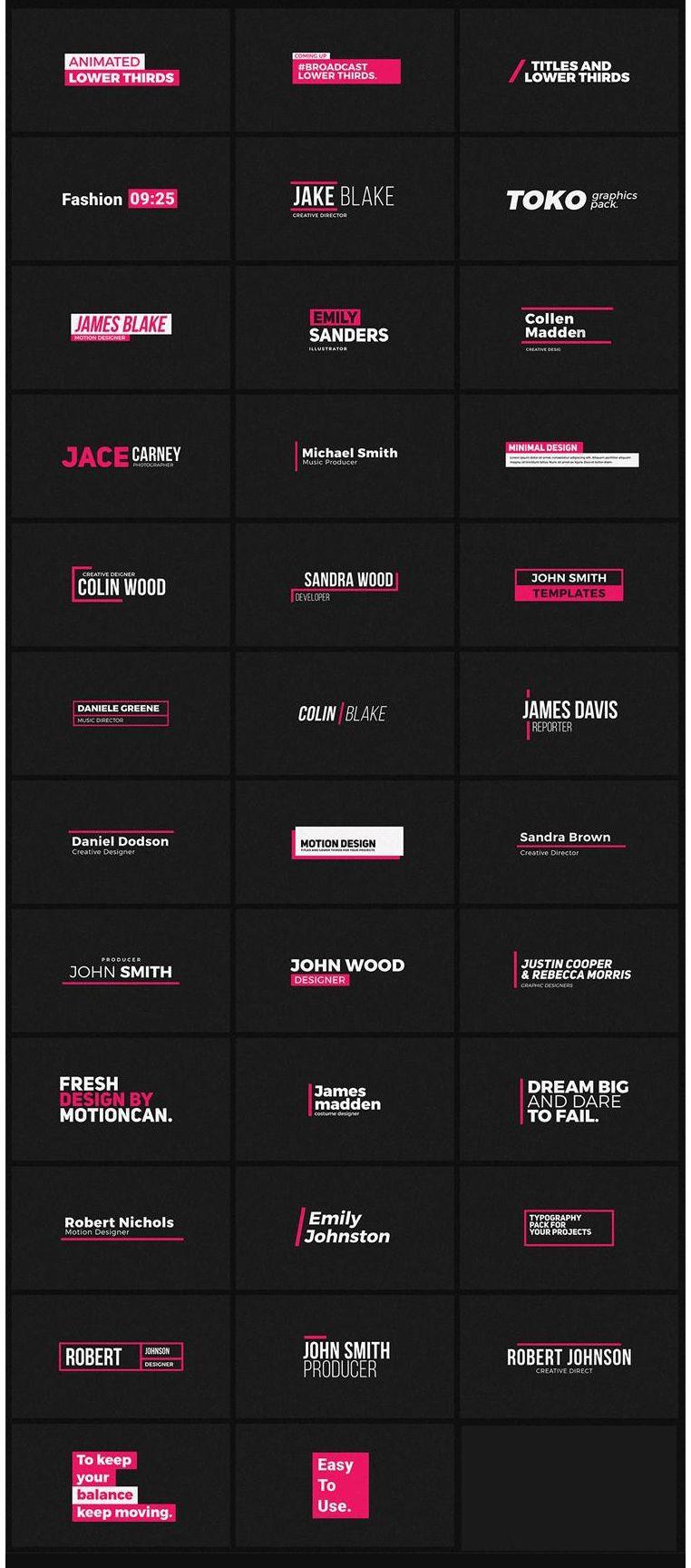 「最新AE/PR预设」750组视频时尚包装AE脚本+PR预设：文字......