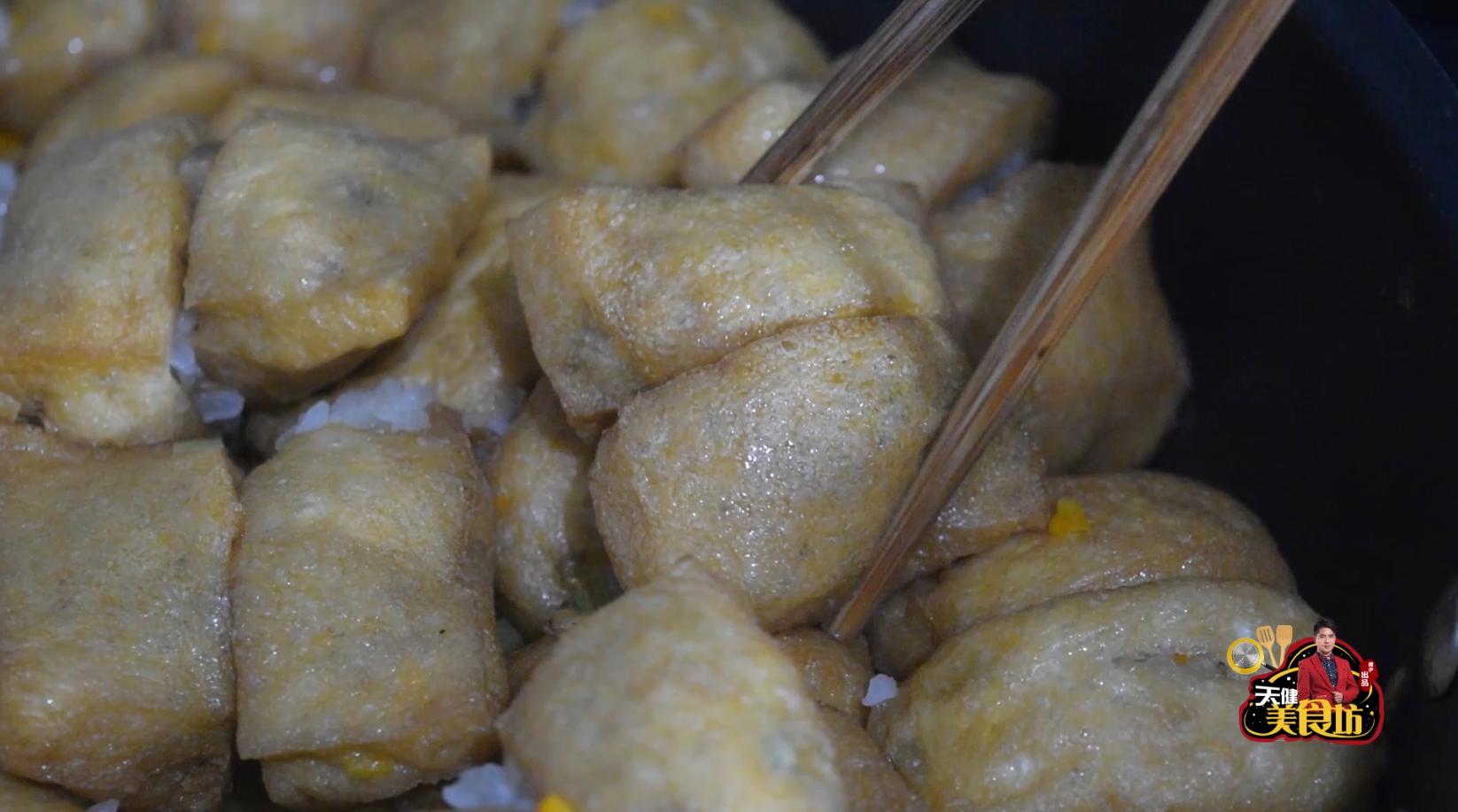 香肠糯米饭酿豆腐怎么做,糯米饭芋头酿豆腐家常做法