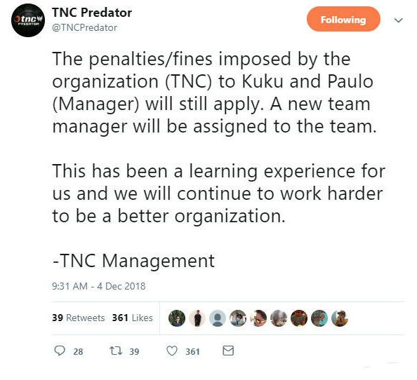 你们可以放心了前不久因辱华被处罚的DOTA2选手再次被Ban