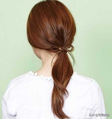 韩式高马尾辫扎法中长发,蝴蝶结高马尾半扎法