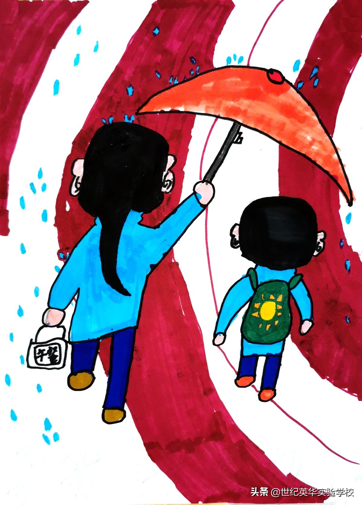 生活中温暖感人的瞬间绘画作品,记录暖人心感人瞬间绘画