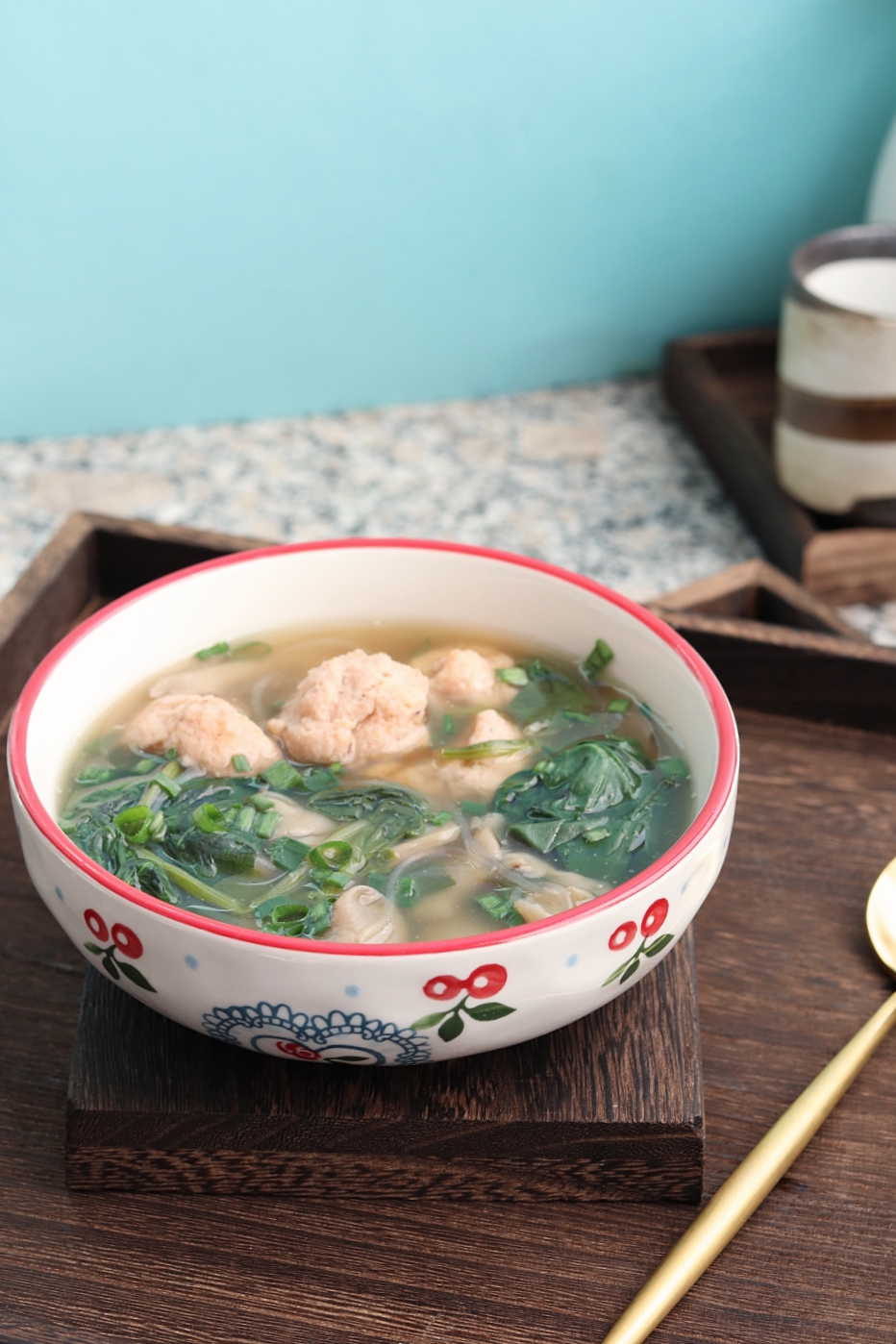 虾滑菠菜汤做法步骤,虾滑菠菜汤正宗做法