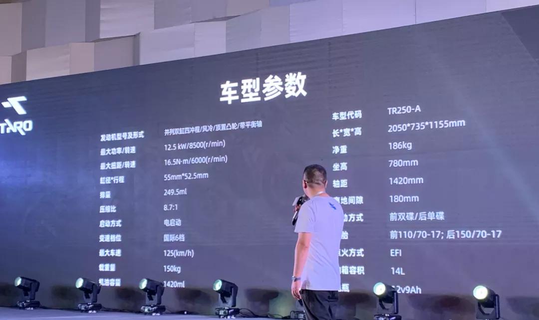 台荣250r最高马力,台荣双缸250cc