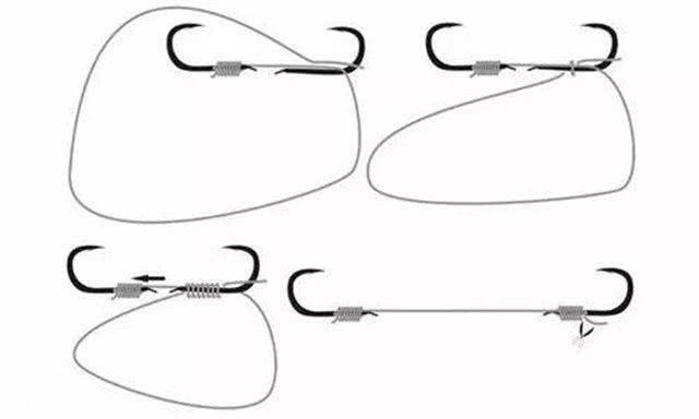 绑好鱼钩双钩绑法教学,绑鱼钩方法双钩怎样才能长度一样