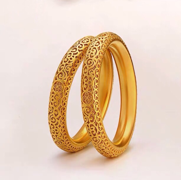 999足银手工花丝平安扣男女可戴,古法花丝编织黄金平安扣吊坠