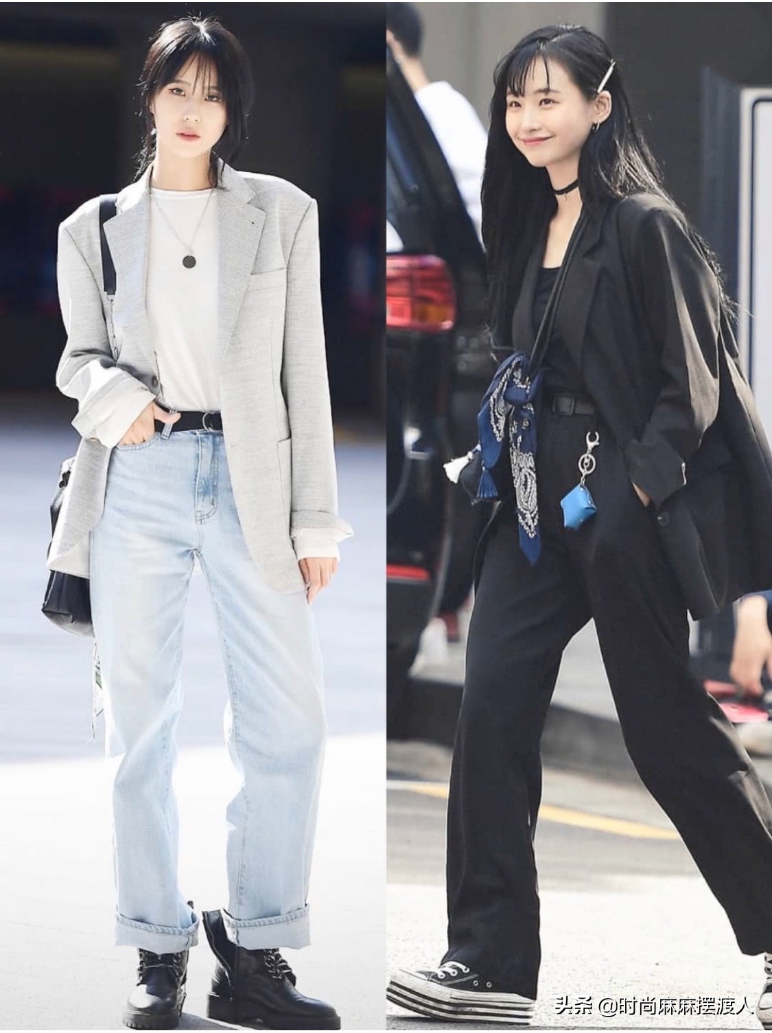 韩系休闲风简约好驾驭的早春穿搭,简单好看的韩风穿搭女