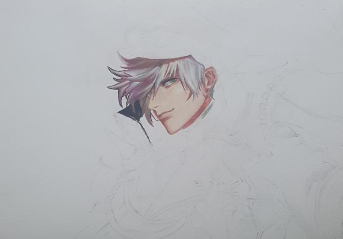 手绘教程王者荣耀人物彩铅画,手绘王者荣耀人物彩铅教程