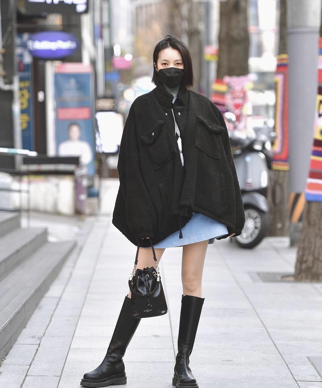 韩国时尚小姐姐照片,个性时髦的韩国街拍了解一下