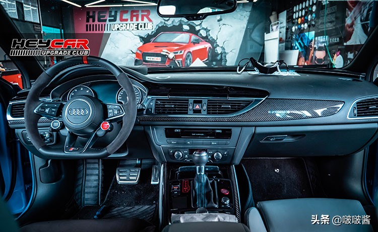 奥迪rs6方向盘,奥迪rs6赛道模式按键改装