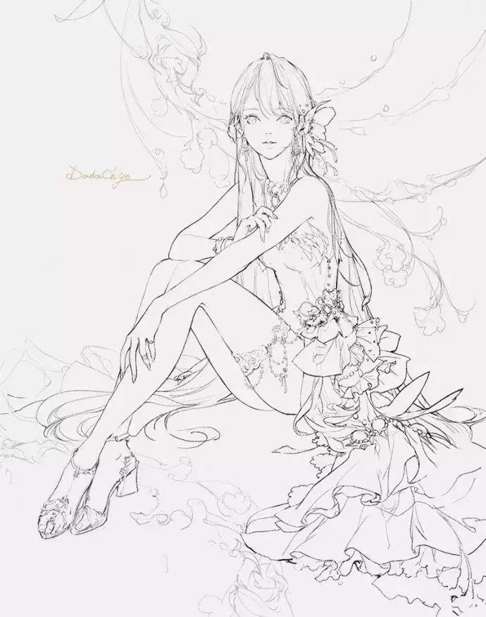 好看的仙女插画,唯美的韩国风插画