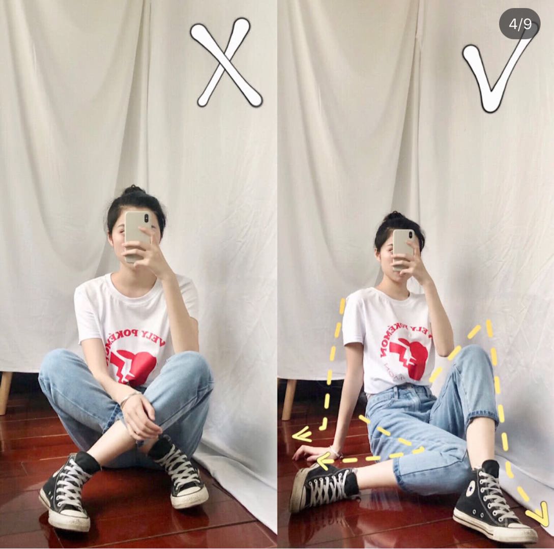 拍照姿势外景女人站姿4至5个人,在家自拍怎么拍出高级感拍照姿势