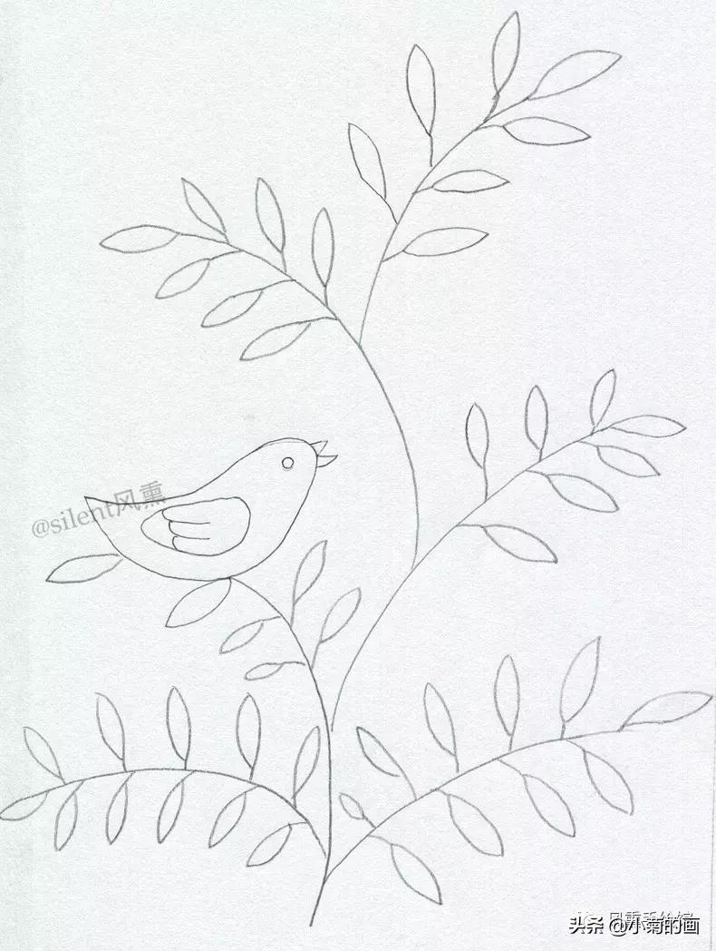 简单的彩铅小插画,彩铅森系小清新插画初学者