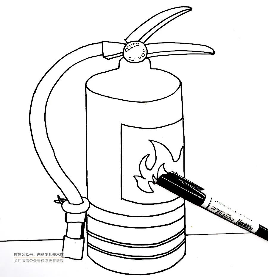 灭火器儿童画作画步骤,儿童画灭火器的教学目标
