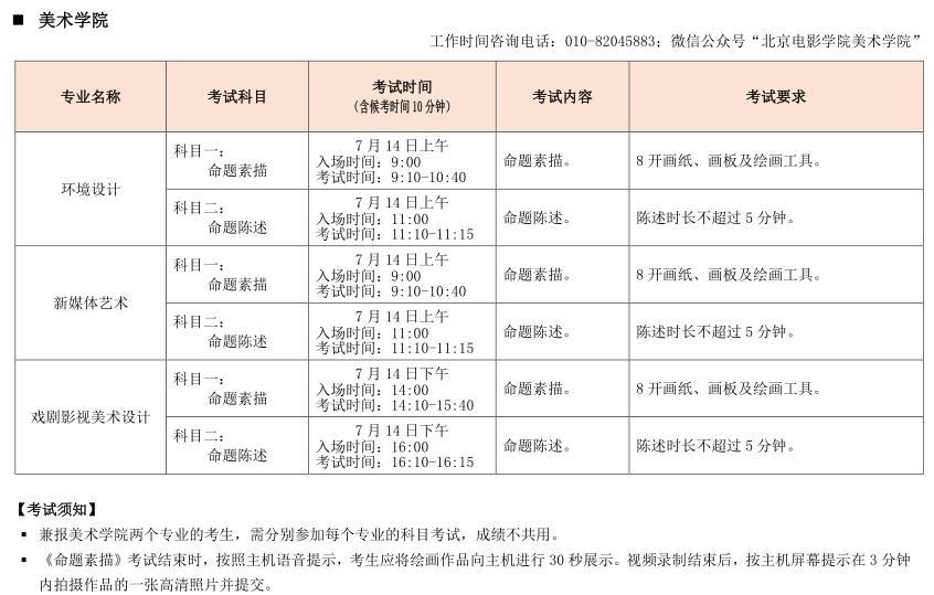 2023年北京电影学院校考时间,北京电影学院校考报名过程