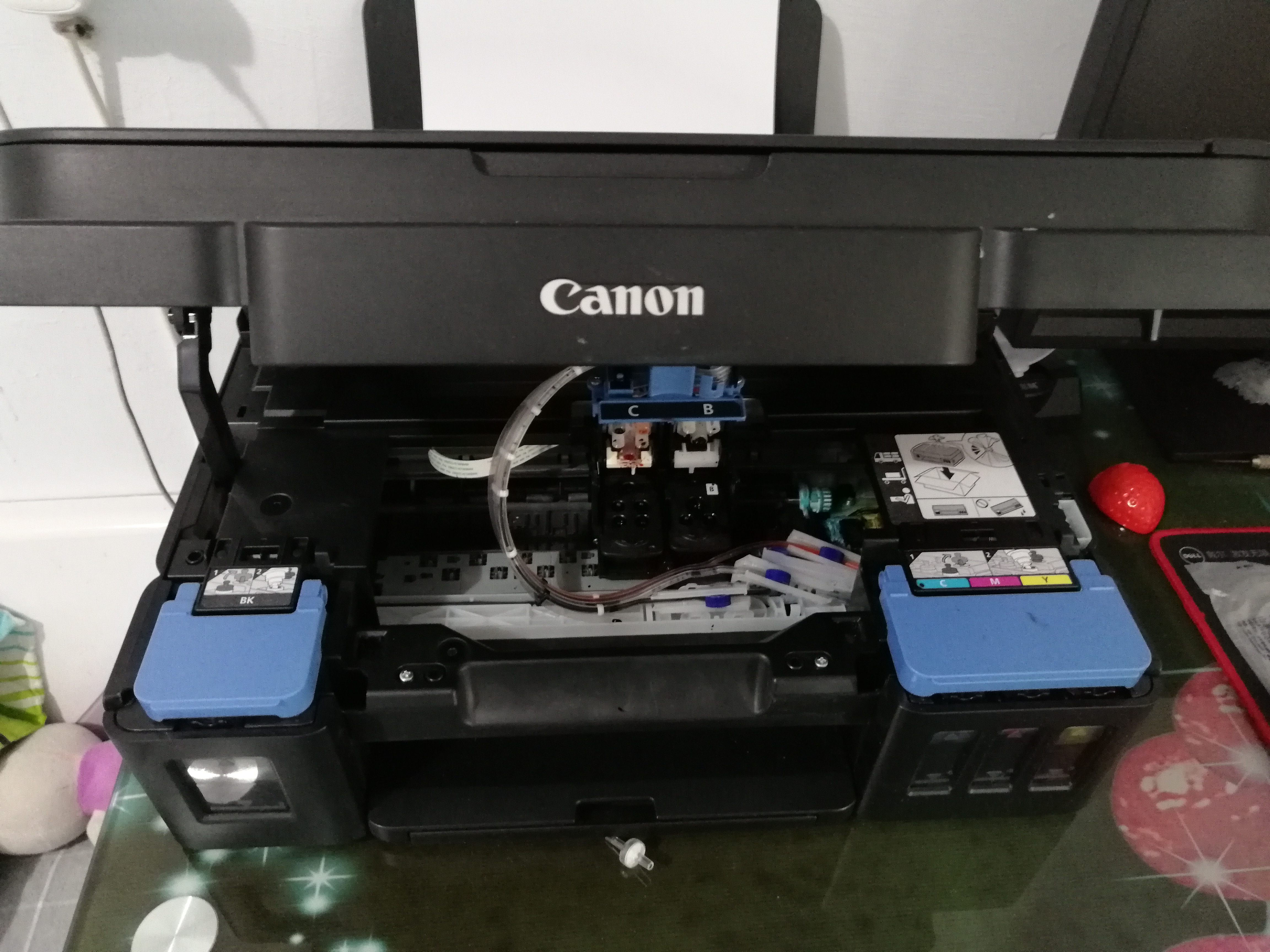 佳能g2800连供管道堵住了,佳能g2810打印机头堵塞怎么办