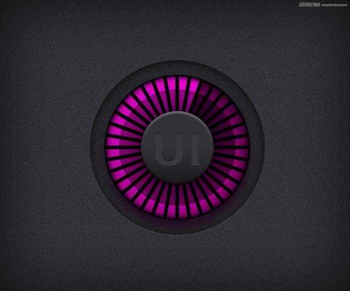 AdobePhotoshop制作蓝色儿童凉鞋图片+紫色风格UI圆形按钮教程